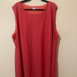 Avenue Coral Lace Midi Dress